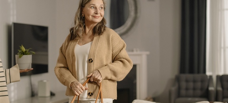 a woman ready for a move