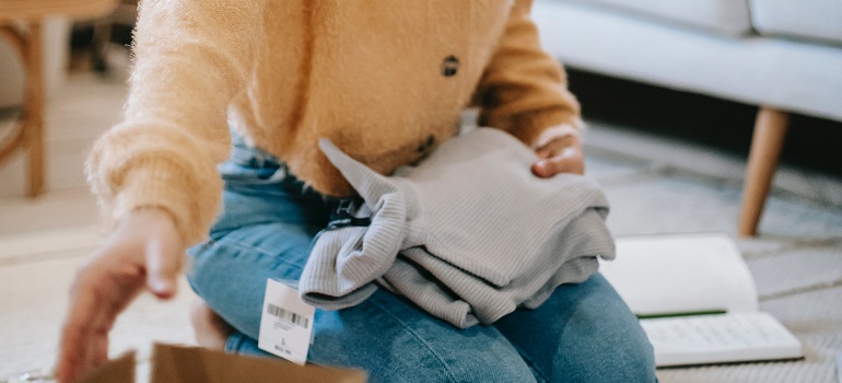 a girl that has a lot of things you should sell before moving