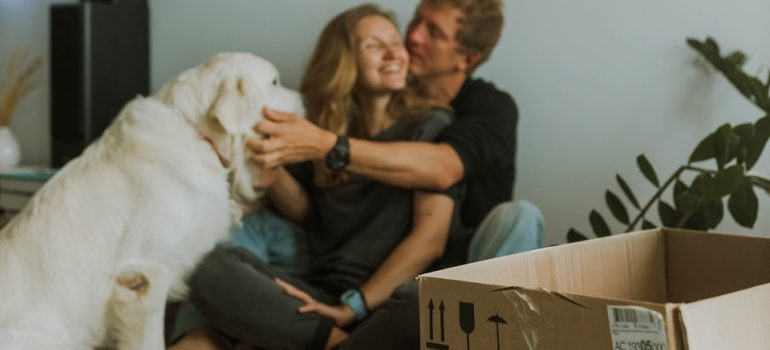 a couple packing for a move to one of the one of the locations in Brevard County for pet owners
