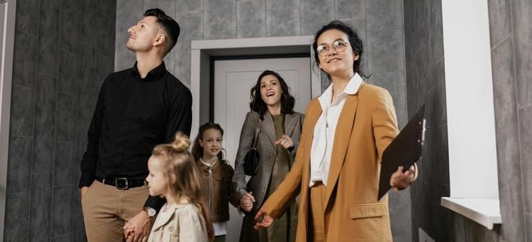 a family moving into a new home